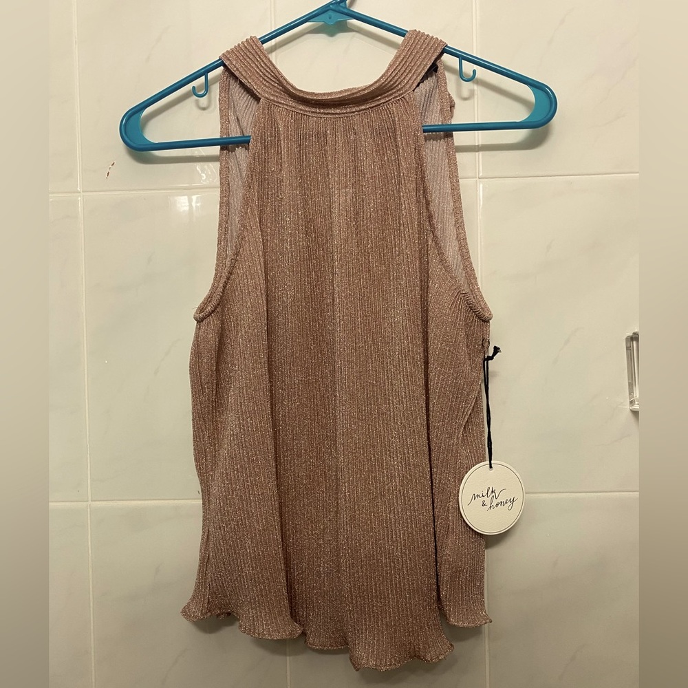 Halter shimmer top NWT